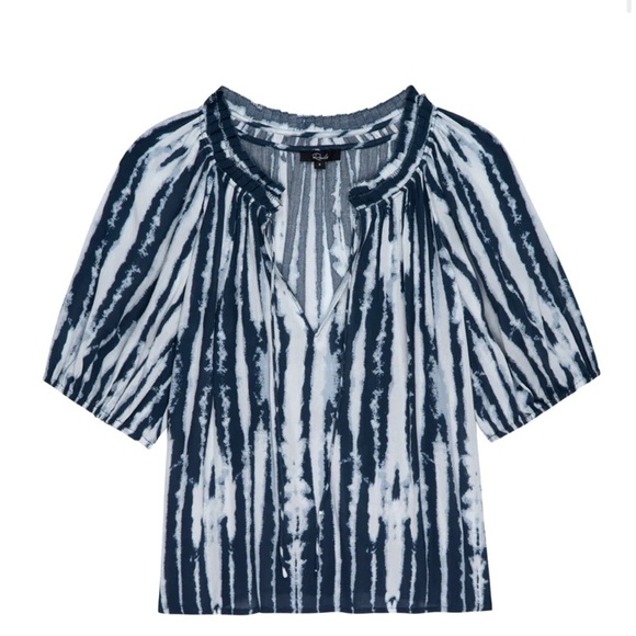 RAILS Laila Top Indigo Nile Navy and White Women's Top Size S - Picture 4 of 4